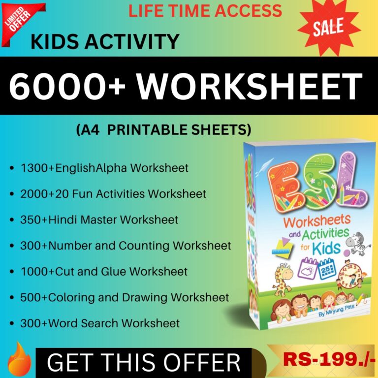 6000+ Kids Activity Worksheet