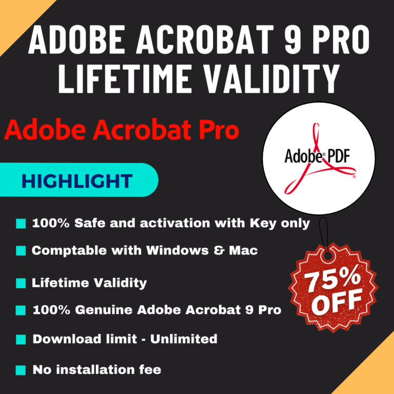 Adobe Acrobat 9 Pro Lifetime Validity