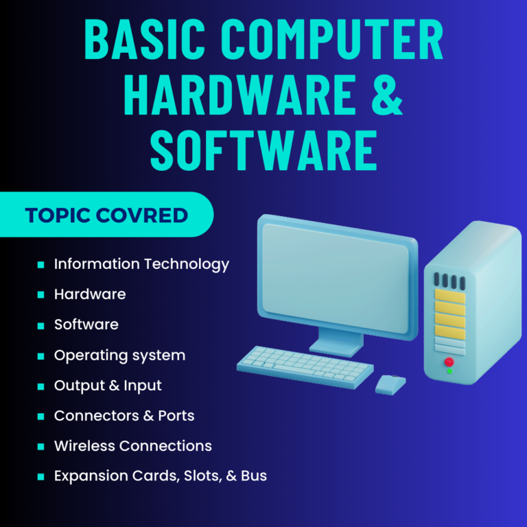 Basic Computer hardware and software eBook