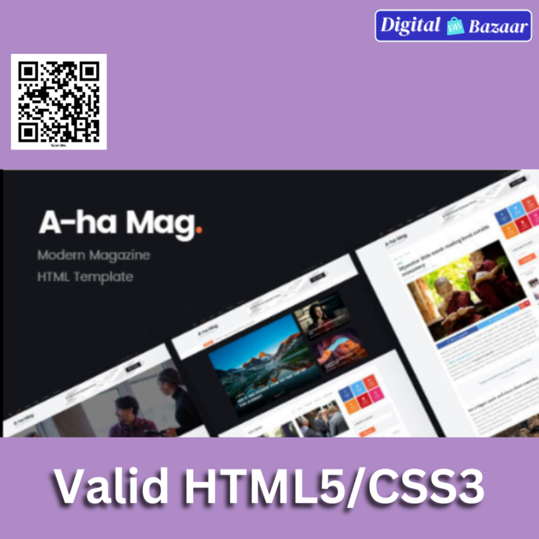 AhaMag Modern Magazine HTML Template