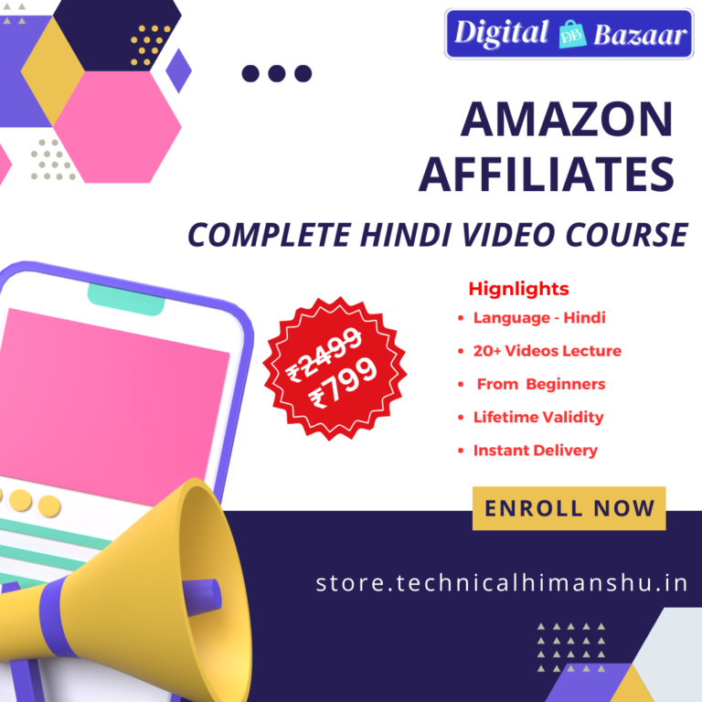 Amazon Affiliates complete Hindi Video Course Bundle