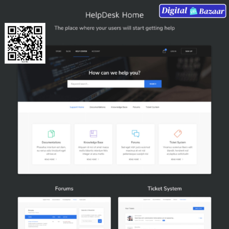 Amdesk – HelpDesk and Knowledge Base HTML Template