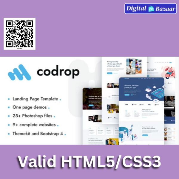 Codrop – App Landing Page HTML Theme