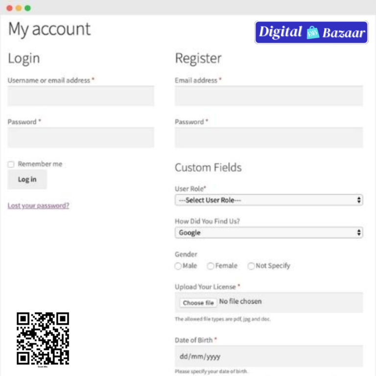 Custom User Registration Fields for WooCommerce