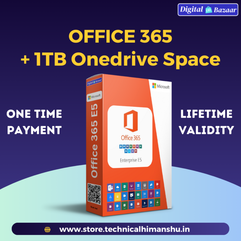 Office 365 E5 with Lifetime validity with 1TB