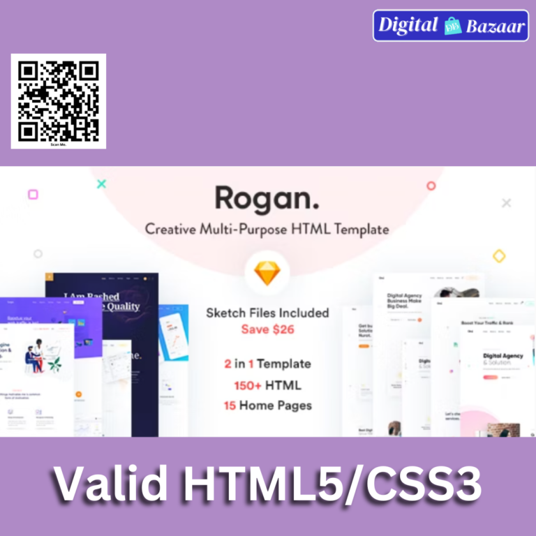 Rogan – Creative Multipurpose HTML + RTL template