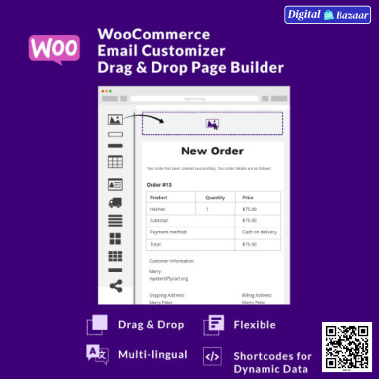 WooCommerce Email Customizer with Drag and Drop Email Builder