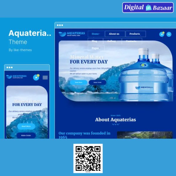 Aquaterias – Bottled Drinking Water Delivery WordPress Theme