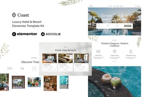 Coast – Luxury Hotel & Resort Elementor Template Kit