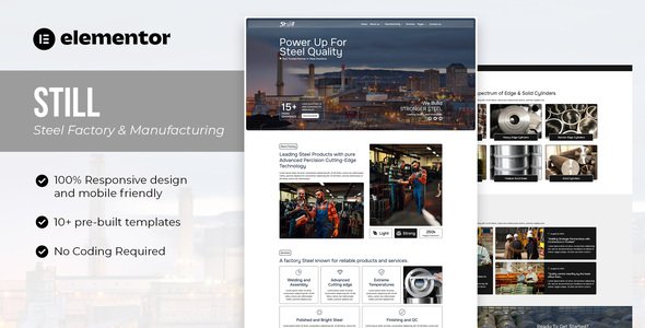 Still – Steel Factory & Manufacturing Elementor Template kit